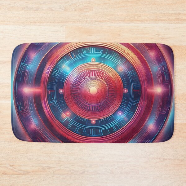 Item preview, Futuristic Cyberpunk Circuit Mandala designed and sold by SpiritualManda.