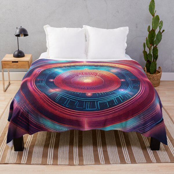 Item preview, Futuristic Cyberpunk Circuit Mandala designed and sold by SpiritualManda.