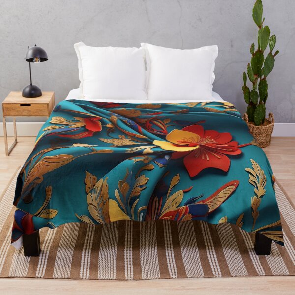 Item preview, Floral Whorls: A Tapestry of Textile Dreams in Vivid Colors designed and sold by ArtComixHaven.
