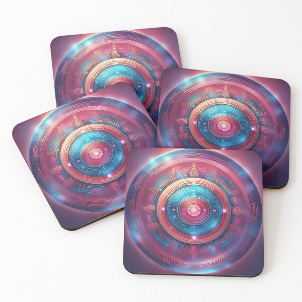 Item preview, Futuristic Cyberpunk Circuit Mandala designed and sold by SpiritualManda.