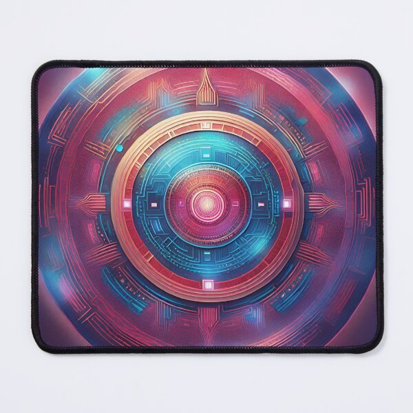 Item preview, Futuristic Cyberpunk Circuit Mandala designed and sold by SpiritualManda.