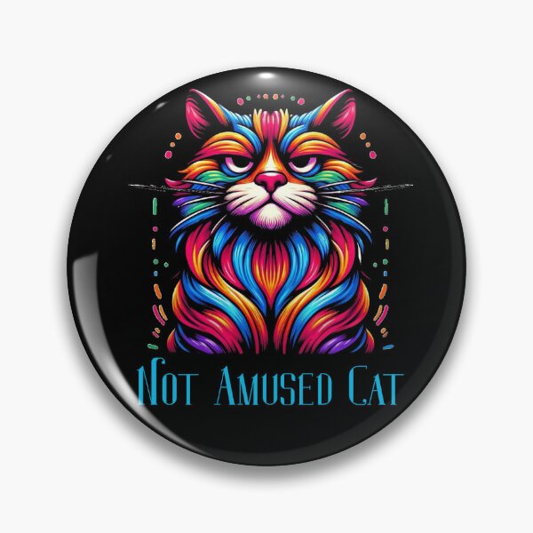 Item preview, Not Amused Psychedelic Cat designed and sold by NAMAHE.