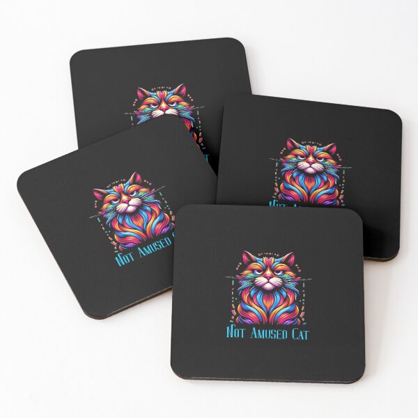 Item preview, Not Amused Psychedelic Cat designed and sold by NAMAHE.