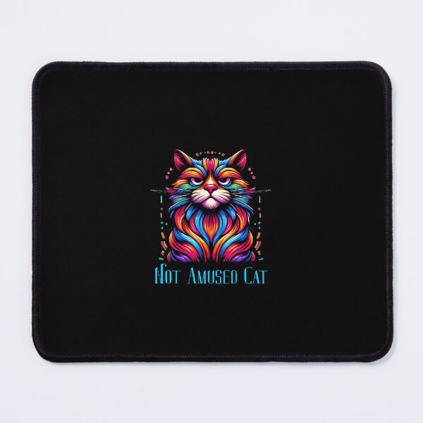 Item preview, Not Amused Psychedelic Cat designed and sold by NAMAHE.