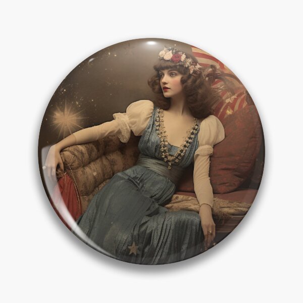 Item preview, Americana New Years Woman with a Flag designed and sold by dcrc.