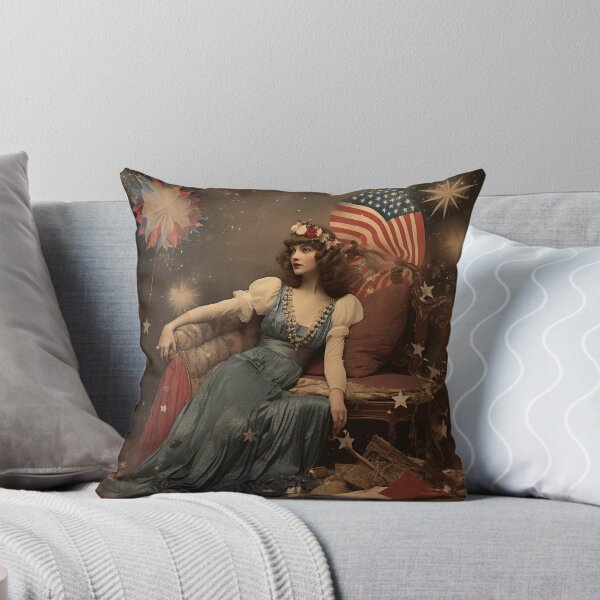 Item preview, Americana New Years Woman with a Flag designed and sold by dcrc.