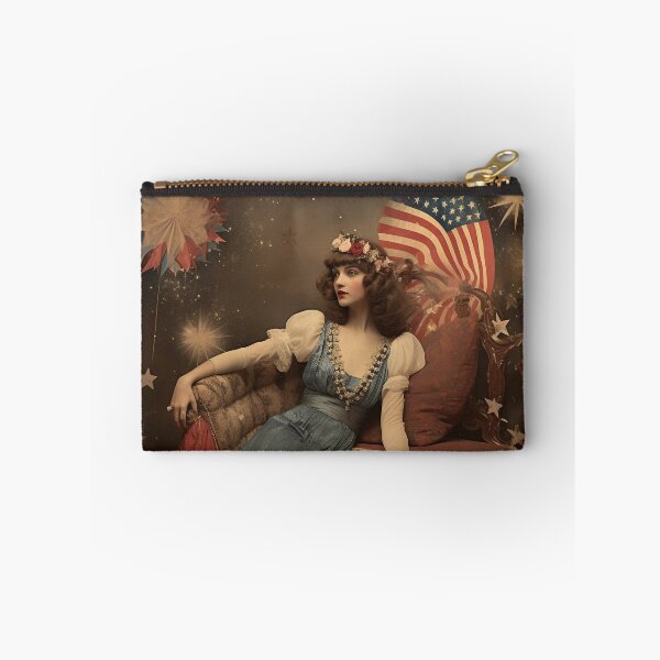 Item preview, Americana New Years Woman with a Flag designed and sold by dcrc.