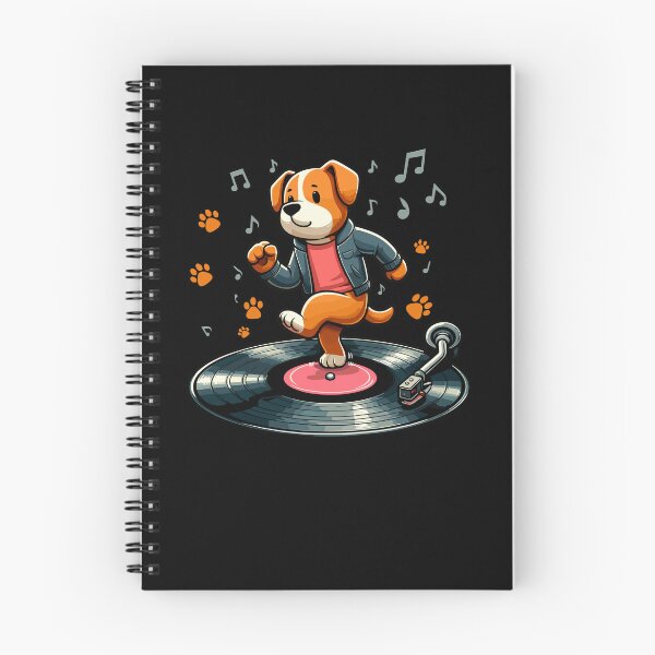 Item preview, Dog Playing with Vinyl : DJ Paw designed and sold by ArtfulNook.