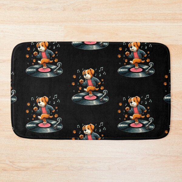 Item preview, Dog Playing with Vinyl : DJ Paw designed and sold by ArtfulNook.