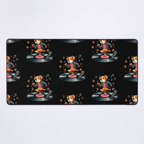 Item preview, Dog Playing with Vinyl : DJ Paw designed and sold by ArtfulNook.