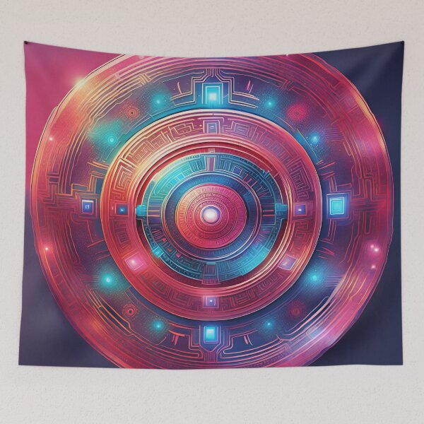Item preview, Futuristic Circuit Mandala Tech-Inspired Design designed and sold by SpiritualManda.