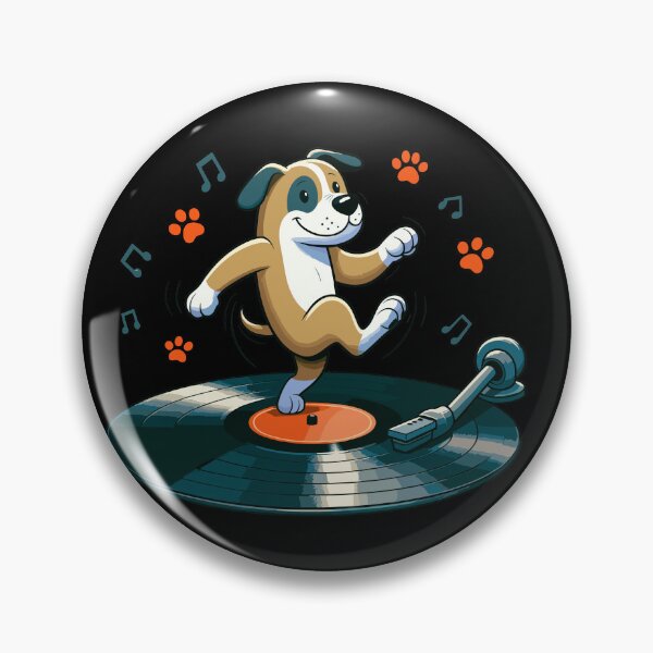 Item preview, Dog Playing with Vinyl : DJ Paw designed and sold by ArtfulNook.