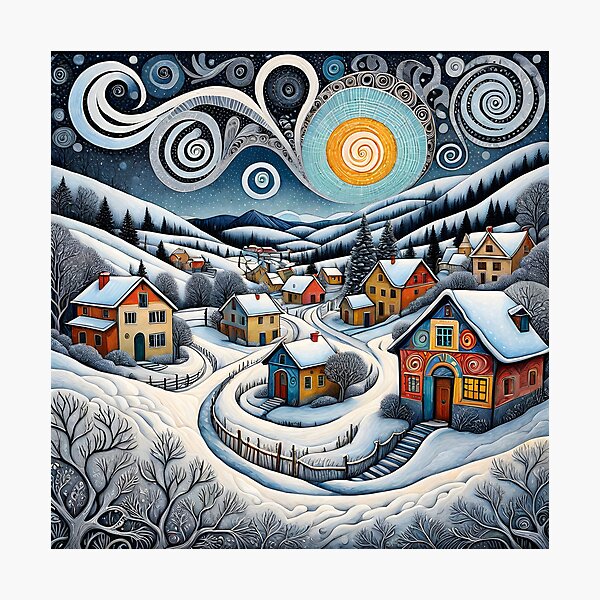 Item preview, winter village by zentagle designed and sold by Ekalininart.
