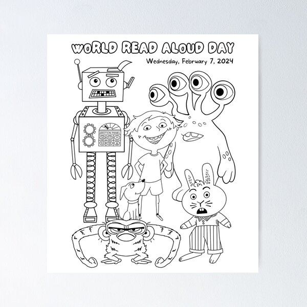 World Read Aloud Day 2024 Color Me Poster