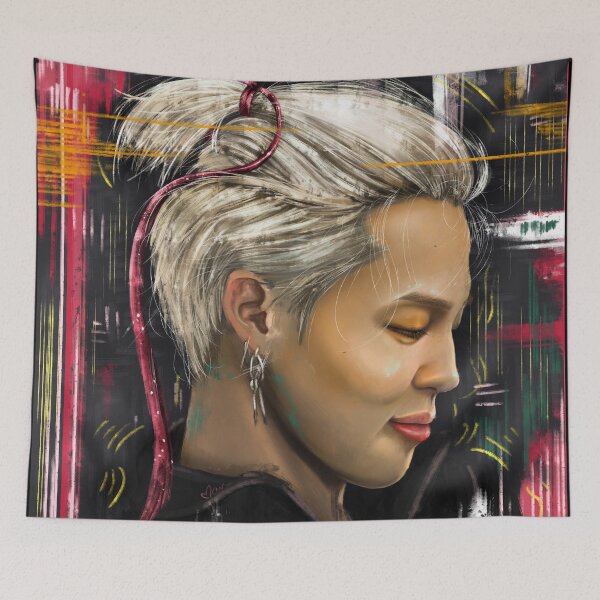 Item preview, kitty gang in a ponytail_Jimin designed and sold by MarmarArts.