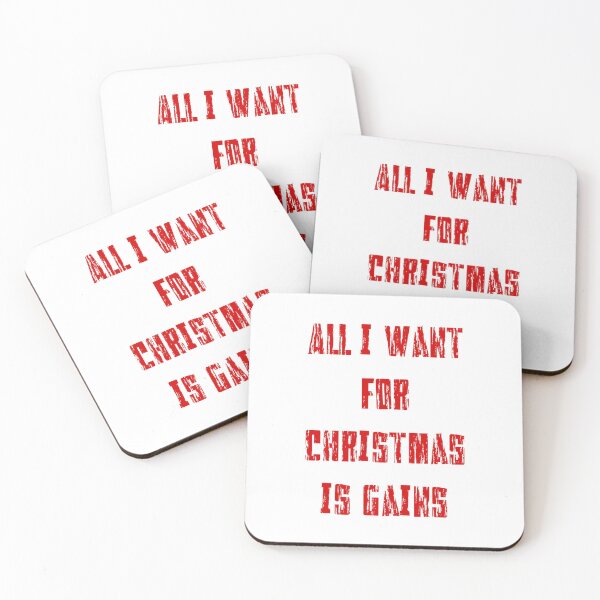 Item preview, All I Want For Chrsitmas Is Gains Red Version designed and sold by Lunarweave.