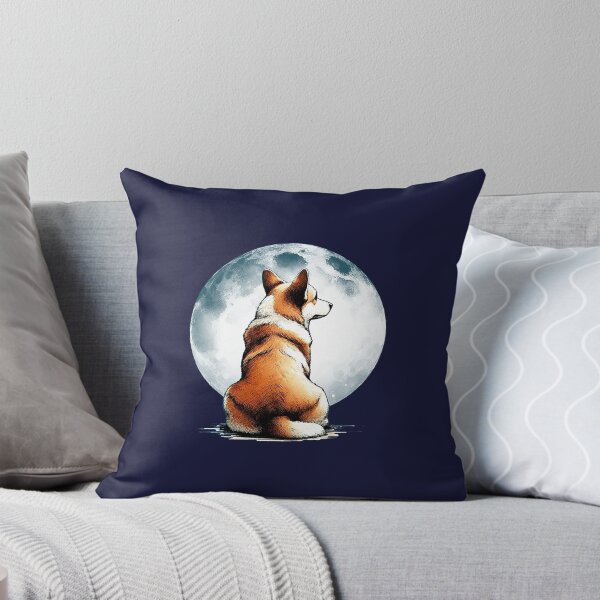 Item preview, Corgi lovers, corgi sit under fullmoon, animals lovers, dogs lovers, corgi mom, corgi dad designed and sold by Collagedream.