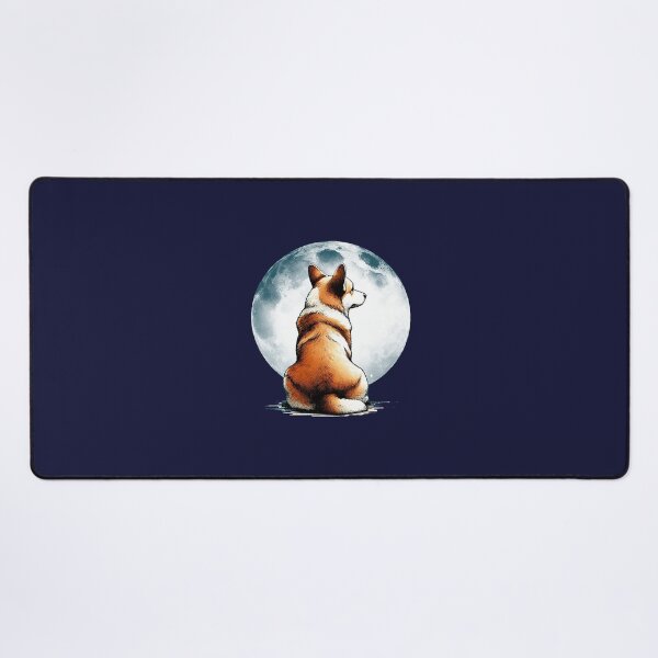 Item preview, Corgi lovers, corgi sit under fullmoon, animals lovers, dogs lovers, corgi mom, corgi dad designed and sold by Collagedream.