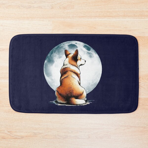 Item preview, Corgi lovers, corgi sit under fullmoon, animals lovers, dogs lovers, corgi mom, corgi dad designed and sold by Collagedream.