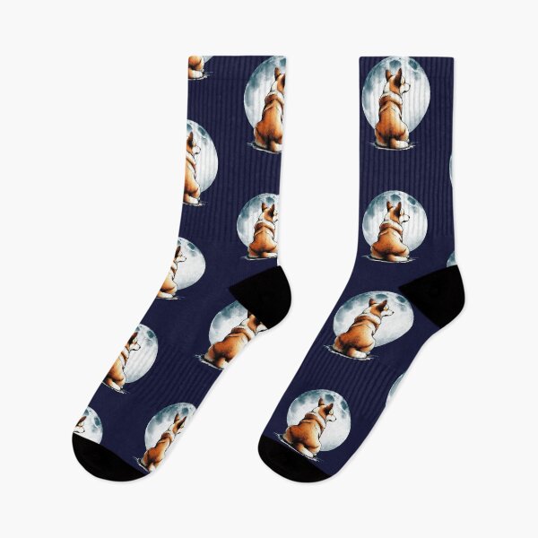 Item preview, Corgi lovers, corgi sit under fullmoon, animals lovers, dogs lovers, corgi mom, corgi dad designed and sold by Collagedream.