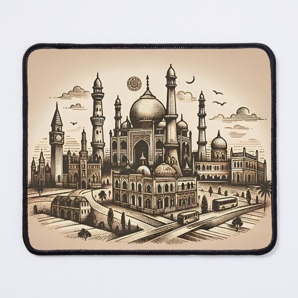 Item preview, "Timeless Treasures: Vintage Illustrations of Local Landmarks" designed and sold by APARTAI EU.