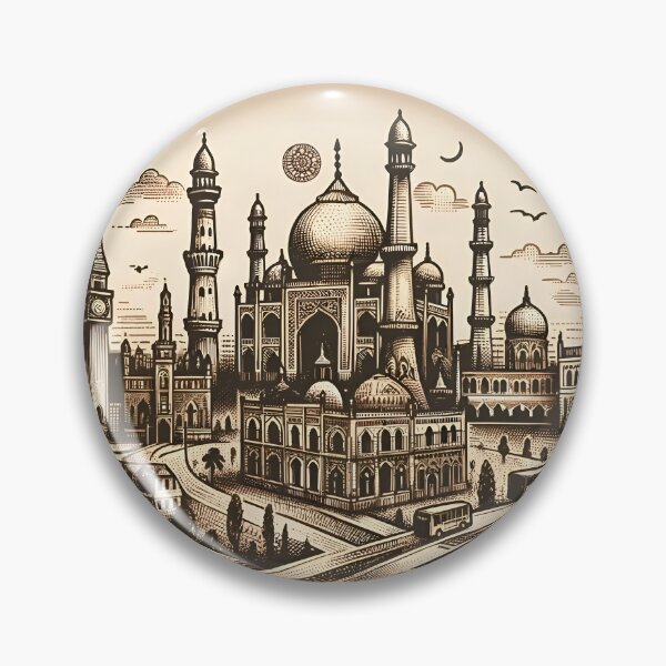 Item preview, "Timeless Treasures: Vintage Illustrations of Local Landmarks" designed and sold by APARTAI EU.