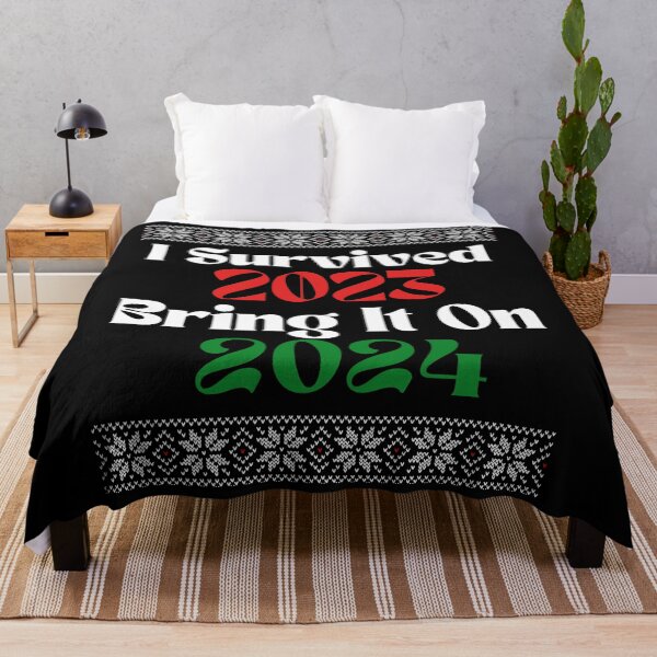 Item preview, I survived 2023. Bring it on, 2024 Ugly christmas sweater designed and sold by Smix Pixels.