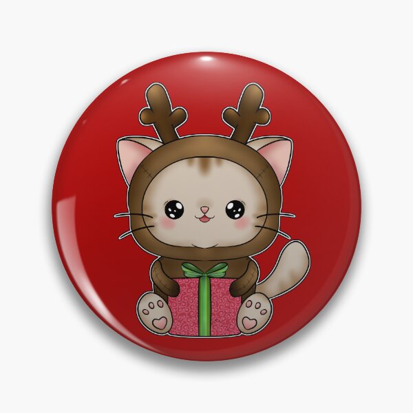 Item preview, rudolph christmas kitty kiatto designed and sold by Drawersofdraw.