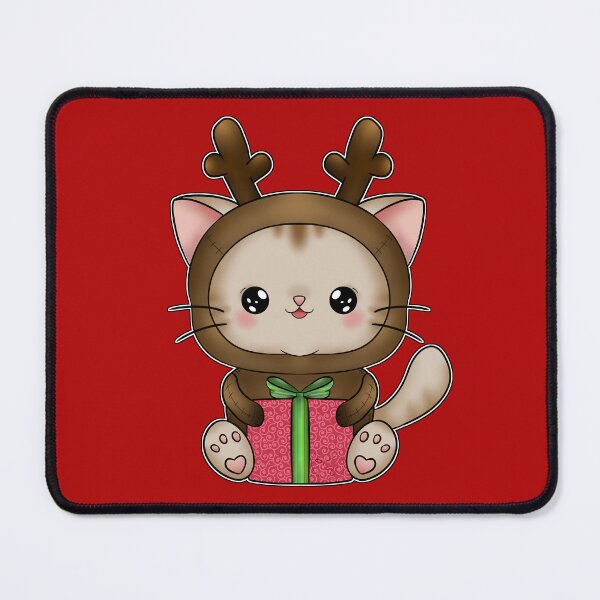 Item preview, rudolph christmas kitty kiatto designed and sold by Drawersofdraw.