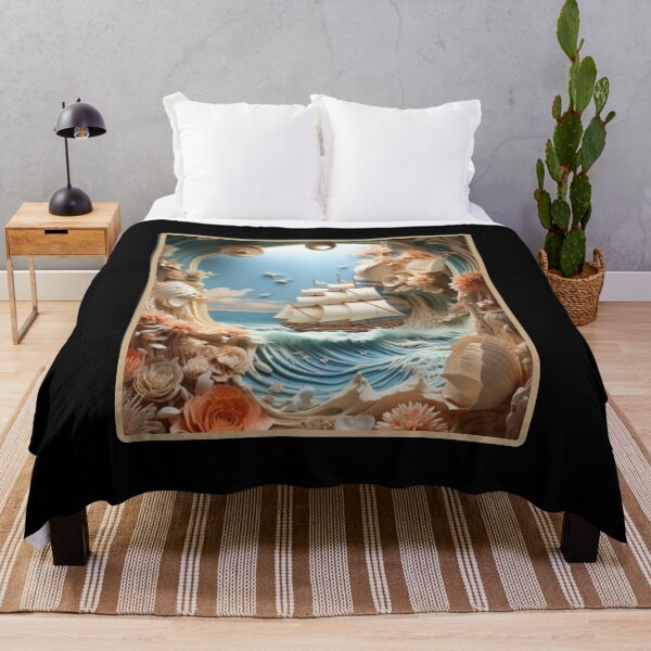 Item preview, 3D Art Boat Ocean Storm designed and sold by MINOSDESIGN.