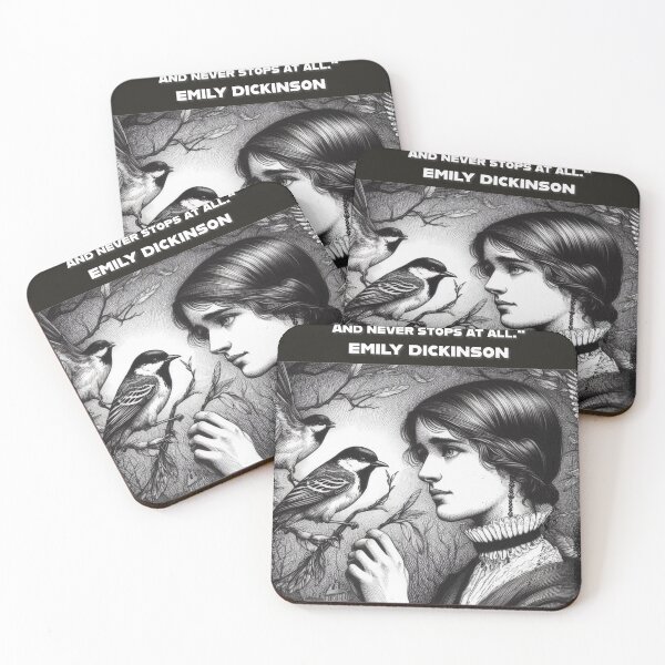 Item preview, Emily Dickinson: "Hope is the thing with feathers ..." designed and sold by hip-indie-art.