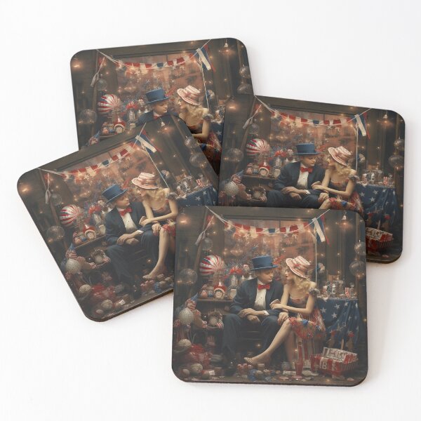 Item preview, Americana Couple Celebrating New Year  designed and sold by dcrc.
