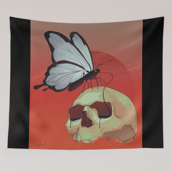 Item preview, Death Butterfly And Skull Art designed and sold by Skull Fern.