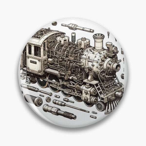 Item preview, "Mechanical Marvels: The Art of Model Train Engineering" designed and sold by APARTAI EU.