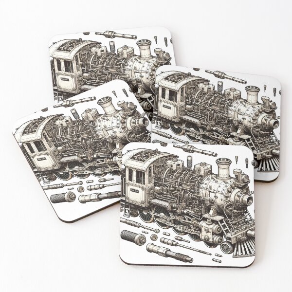 Item preview, "Mechanical Marvels: The Art of Model Train Engineering" designed and sold by APARTAI EU.