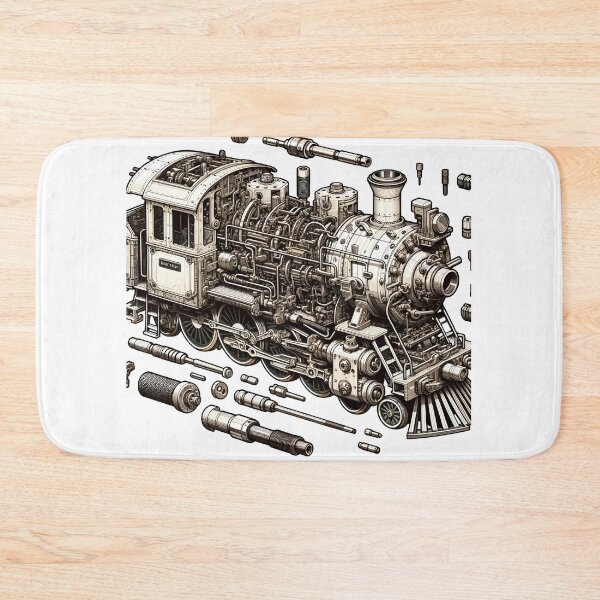 Item preview, "Mechanical Marvels: The Art of Model Train Engineering" designed and sold by APARTAI EU.