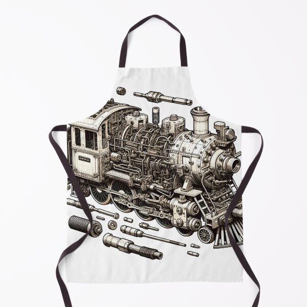 Item preview, "Mechanical Marvels: The Art of Model Train Engineering" designed and sold by APARTAI EU.