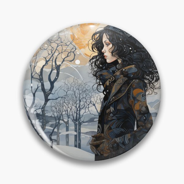 Item preview, Winter landscape. Girl in winter hat designed and sold by Ekalininart.