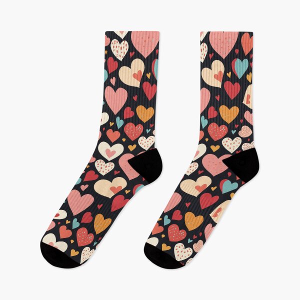 Item preview, Retro Midnight Hearts Pattern designed and sold by RetroPrints.