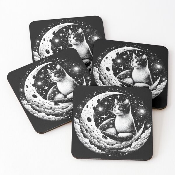 Item preview, Moon Cat and space designed and sold by Big Catsby.