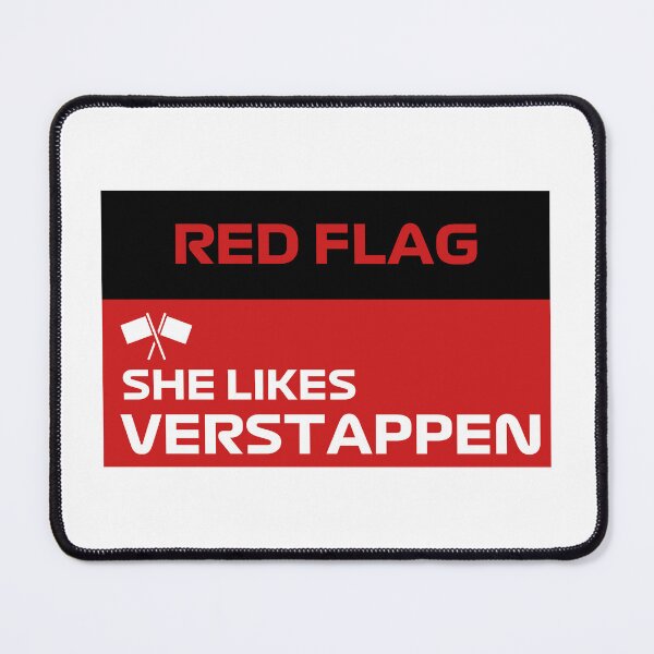 Artikelvorschau, Rote Flaggengrafik – Verstappen entworfen und verkauft von F1Ghostly.
