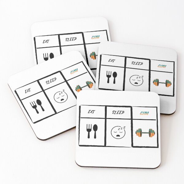Item preview, Eat Sleep Gym, Bar designed and sold by KoumlisArt.