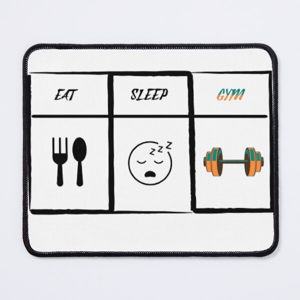 Item preview, Eat Sleep Gym, Bar designed and sold by KoumlisArt.