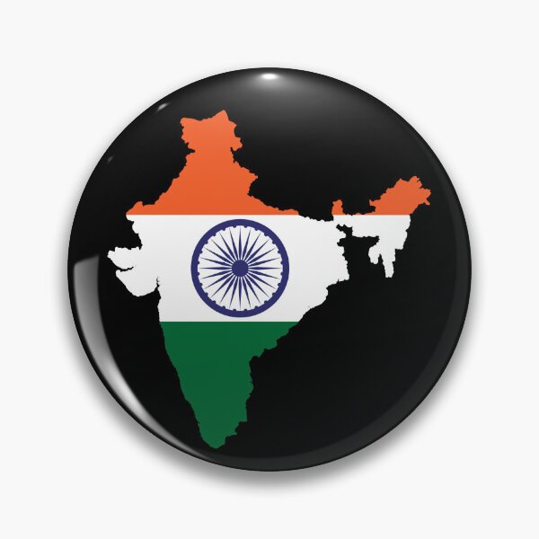 Item preview, Flag Map of India designed and sold by feether-store.