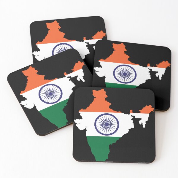 Item preview, Flag Map of India designed and sold by feether-store.