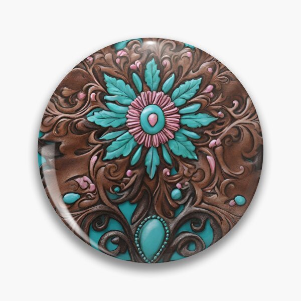 Item preview, Boho Cowboy Cowgirl Western Country Pink Turquoise Brown designed and sold by LEILA ART SPACE.