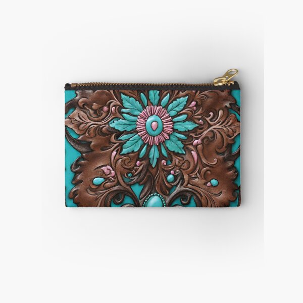 Item preview, Boho Cowboy Cowgirl Western Country Pink Turquoise Brown designed and sold by LEILA ART SPACE.
