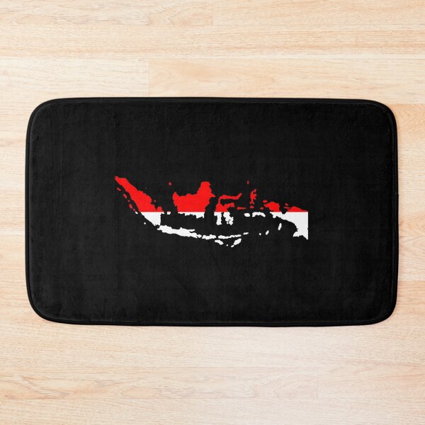 Item preview, Flag Map of Indonesia designed and sold by feether-store.