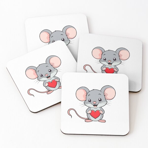 Item preview, Adorable Valentine's day Mouse holding a heart designed and sold by MamikonarsRB.