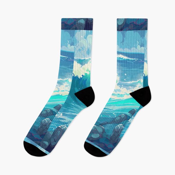 Item preview, Pale blue Sea waves (6)- Pixel art designed and sold by octoboobs.